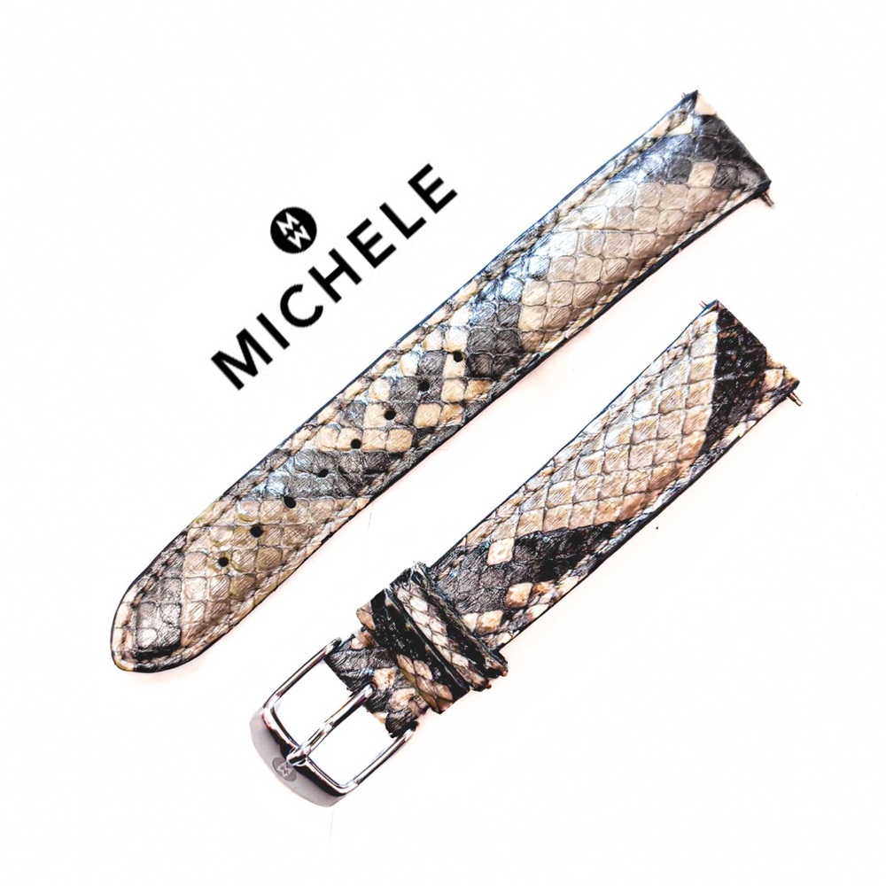 Michele Luxurious Genuine Python Patterned Leathe… - image 1